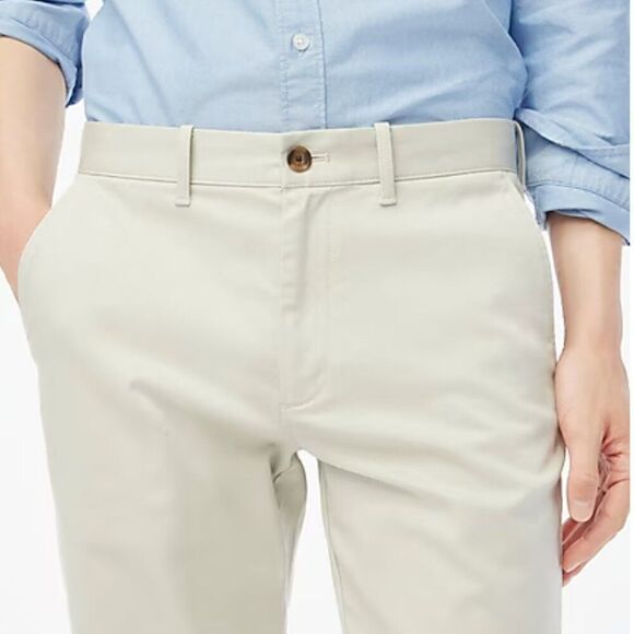 J. Crew factory Straight-fit flex chino pant in Stone NWT size 38/32 - Picture 3 of 14